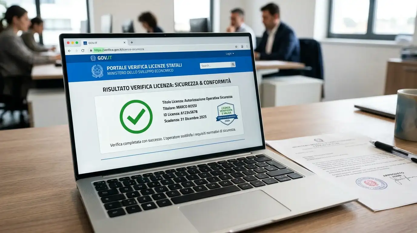 Verifica della licenza ADM su un sito di scommesse sportive autorizzato